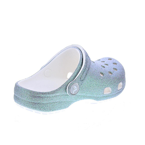 Zuecos Crocs zapatos Niña modelo Classic Iridescent Blanco 