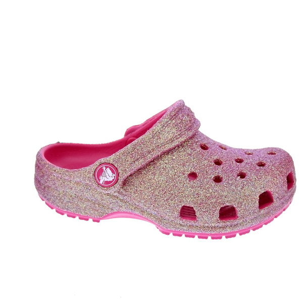 Zuecos Crocs zapatos Niña modelo Classic Iridescent Rosa 