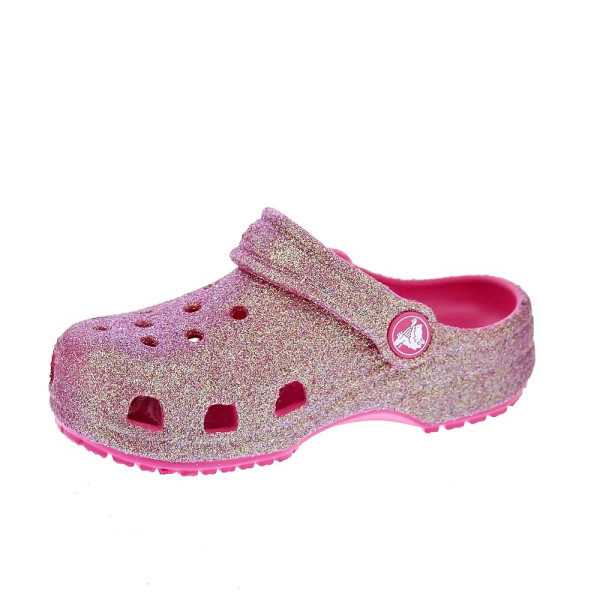 Zuecos Crocs zapatos Niña modelo Classic Iridescent Rosa 
