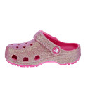 Zuecos Crocs zapatos Niña modelo Classic Iridescent Rosa 