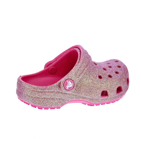 Zuecos Crocs zapatos Niña modelo Classic Iridescent Rosa 