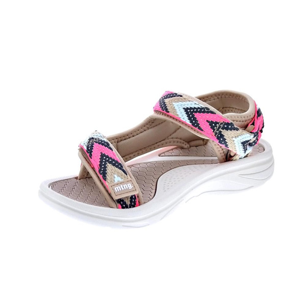 Sandalias Mtng zapatos Mujer modelo Solana Beige Velcro