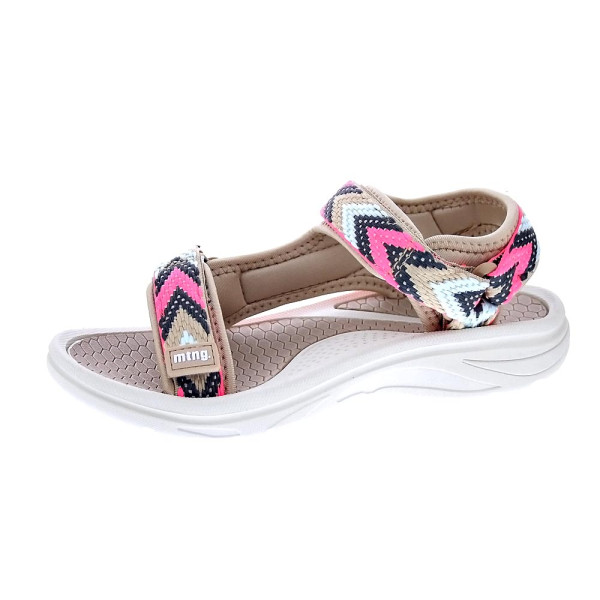 Sandalias Mtng zapatos Mujer modelo Solana Beige Velcro
