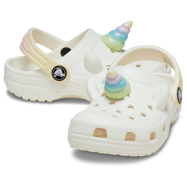 Zuecos Crocs zapatos Niña modelo Classic Iam Rinbow Blanco 