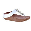Sandalias FitFlop zapatos Mujer modelo Fino Crystal Blanco 