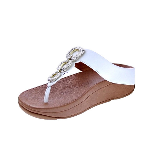 Sandalias FitFlop zapatos Mujer modelo Fino Crystal Blanco 