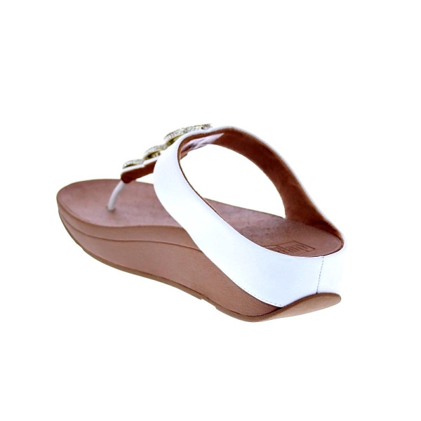Sandalias FitFlop zapatos Mujer modelo Fino Crystal Blanco 
