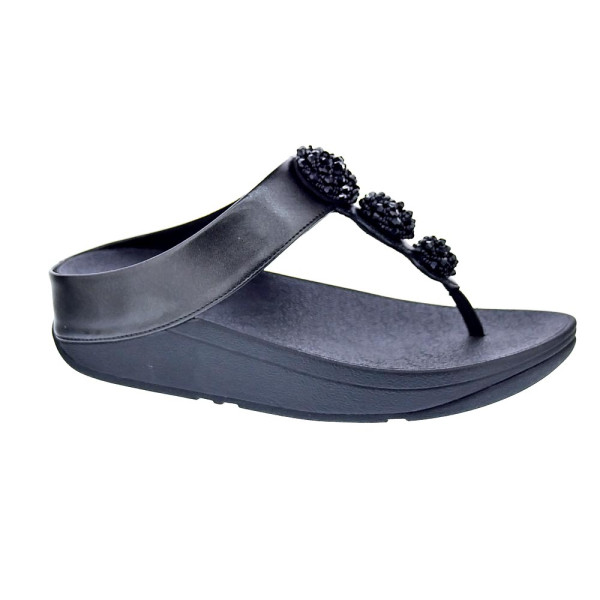 Sandalias FitFlop zapatos Mujer modelo Fino Beadie Negro 