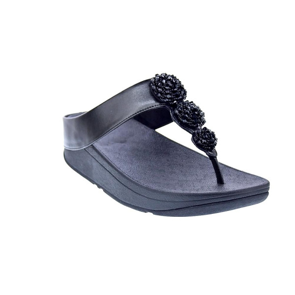 Sandalias FitFlop zapatos Mujer modelo Fino Beadie Negro 