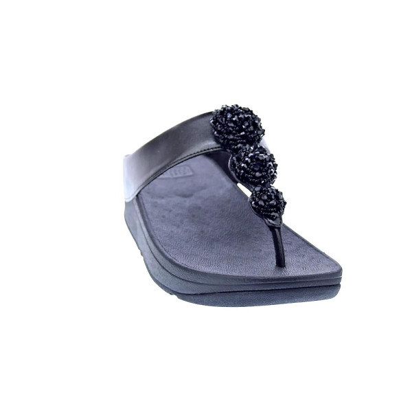 Sandalias FitFlop zapatos Mujer modelo Fino Beadie Negro 