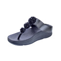 Sandalias FitFlop zapatos Mujer modelo Fino Beadie Negro 