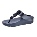 Sandalias FitFlop zapatos Mujer modelo Fino Beadie Negro 