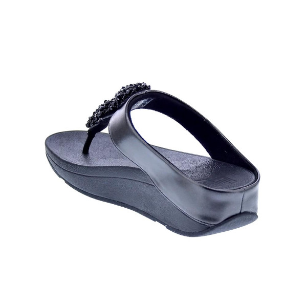 Sandalias FitFlop zapatos Mujer modelo Fino Beadie Negro 