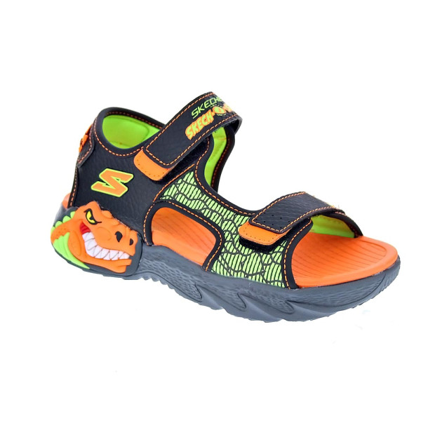 Sandalias Skechers zapatos Niño modelo Creature Splash Negro 