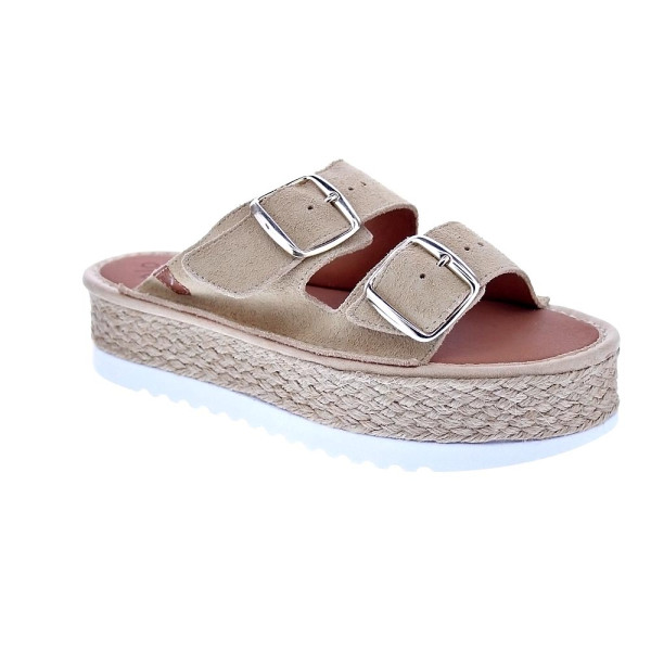 Sandalias Popa zapatos Mujer modelo Collao Serraje Beige 