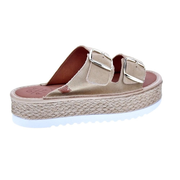 Sandalias Popa zapatos Mujer modelo Collao Serraje Beige 