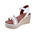 Sandalias Popa zapatos Mujer modelo Albany Cuerda Blanco 