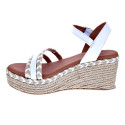 Sandalias Popa zapatos Mujer modelo Albany Cuerda Blanco 