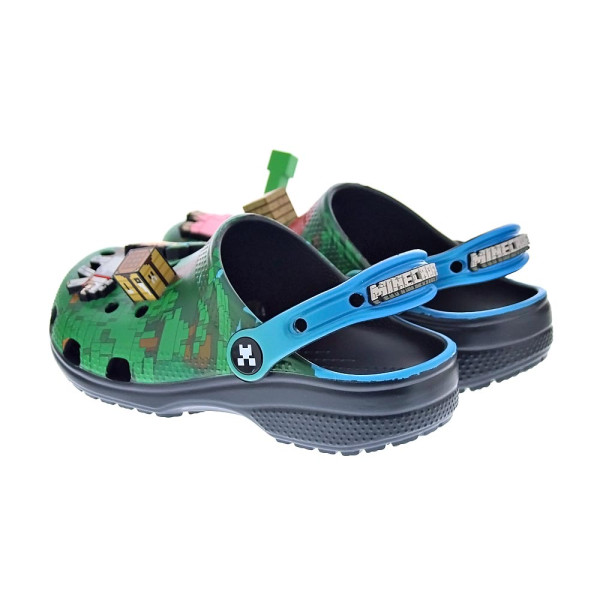 Zuecos Crocs zapatos Niño modelo Minecraft Cls Verde 
