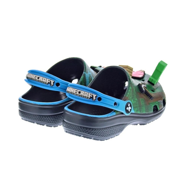 Zuecos Crocs zapatos Niño modelo Minecraft Cls Verde 