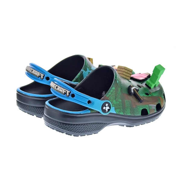 Zuecos Crocs zapatos Niño modelo Minecraft Cls Verde 