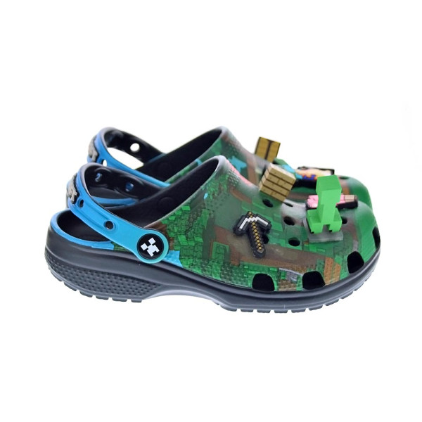 Zuecos Crocs zapatos Niño modelo Minecraft Cls Verde 