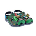 Zuecos Crocs zapatos Niño modelo Minecraft Cls Verde 