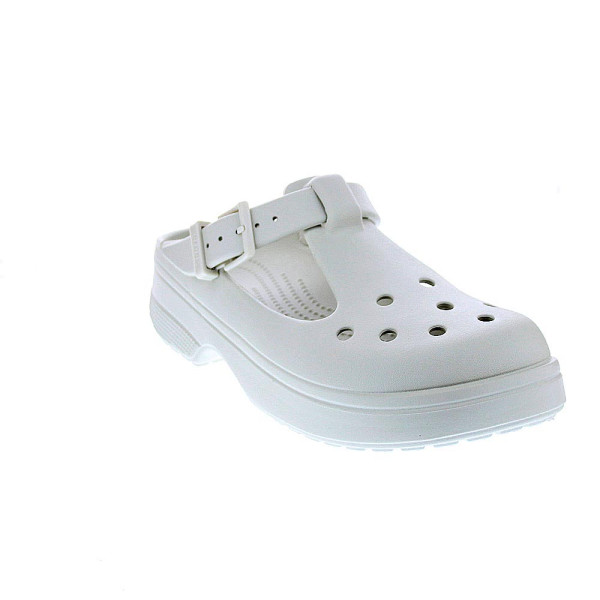 Zuecos Crocs zapatos Mujer modelo Classic Mary Jane Blanco 