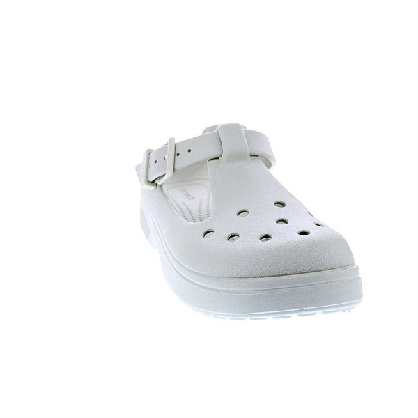 Zuecos Crocs zapatos Mujer modelo Classic Mary Jane Blanco 