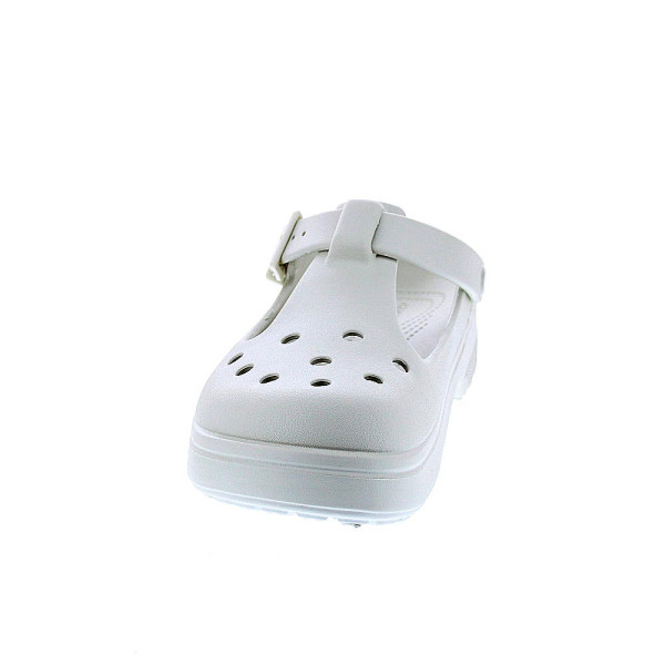 Zuecos Crocs zapatos Mujer modelo Classic Mary Jane Blanco 