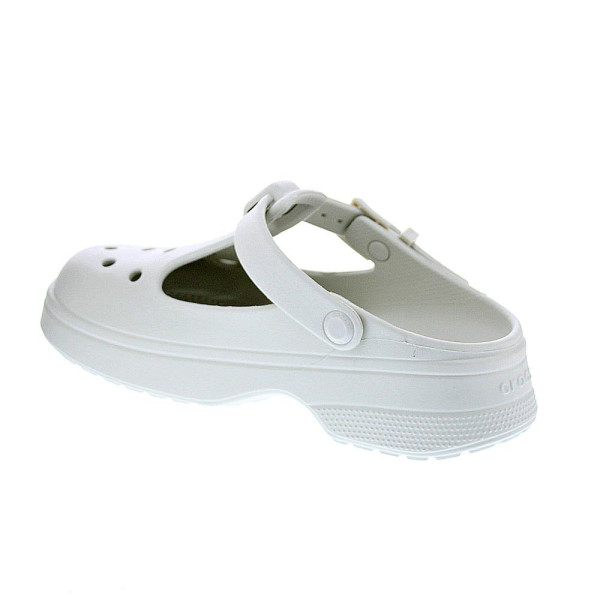 Zuecos Crocs zapatos Mujer modelo Classic Mary Jane Blanco 