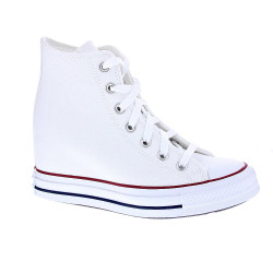 Zapatillas botas Converse zapatos Mujer modelo Chuck Taylor Ctas Wedge Cuña Blanco Cordón 2