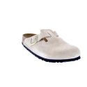 Zuecos Birkenstock zapatos Mujer modelo Boston Suede Beige 