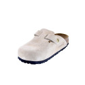 Zuecos Birkenstock zapatos Mujer modelo Boston Suede Beige 
