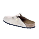 Zuecos Birkenstock zapatos Mujer modelo Boston Suede Beige 