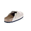 Zuecos Birkenstock zapatos Mujer modelo Boston Suede Beige 
