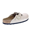 Zuecos Birkenstock zapatos Mujer modelo Boston Suede Beige 