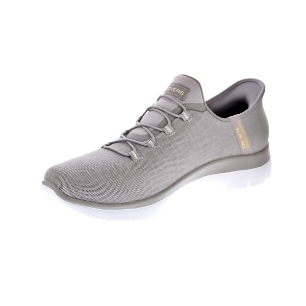 Zapatillas Skechers zapatos Mujer modelo Slipins Summits Beige Elástico
