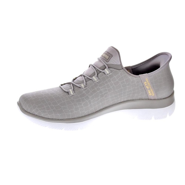 Zapatillas Skechers zapatos Mujer modelo Slipins Summits Beige Elástico