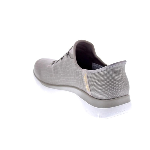Zapatillas Skechers zapatos Mujer modelo Slipins Summits Beige Elástico
