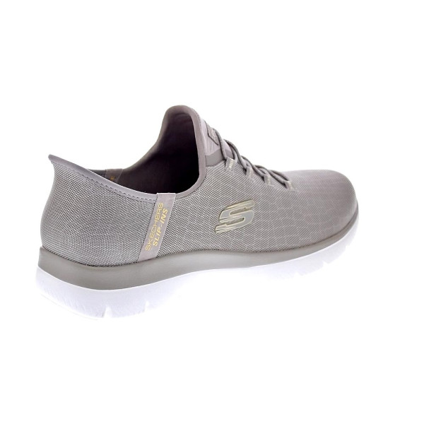 Zapatillas Skechers zapatos Mujer modelo Slipins Summits Beige Elástico