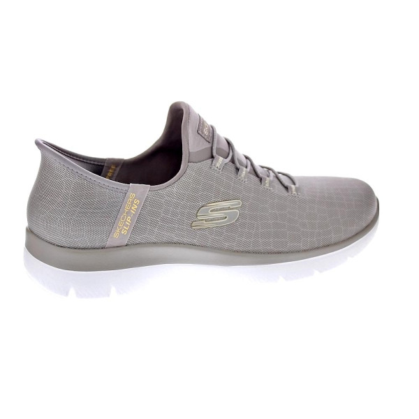 Zapatillas Skechers zapatos Mujer modelo Slipins Summits Beige Elástico