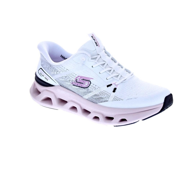 Zapatillas Skechers zapatos Mujer modelo Slipins Glide Step Blanco Elástico