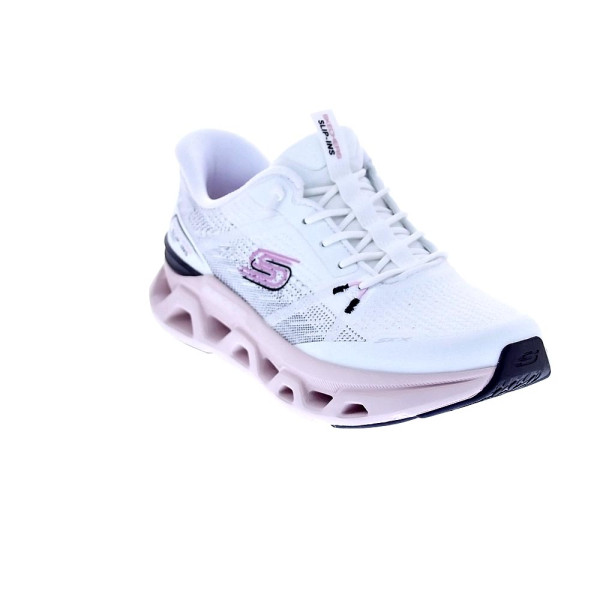 Zapatillas Skechers zapatos Mujer modelo Slipins Glide Step Blanco Elástico