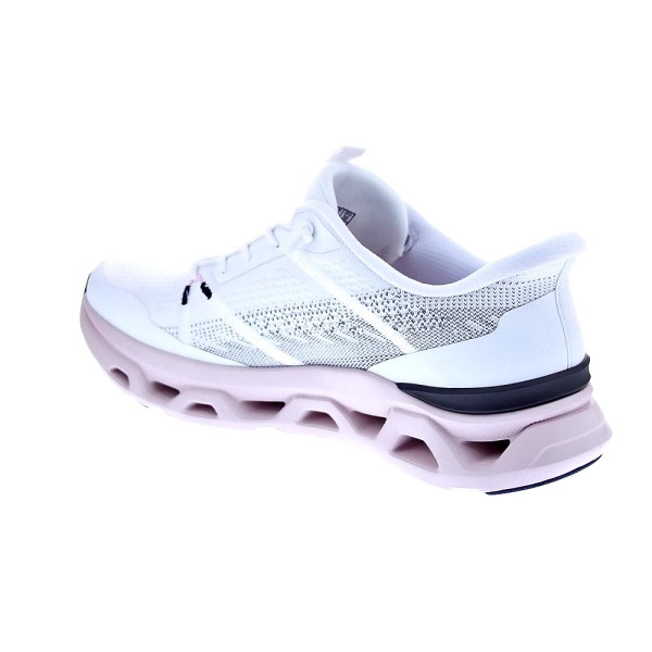 Zapatillas Skechers zapatos Mujer modelo Slipins Glide Step Blanco Elástico