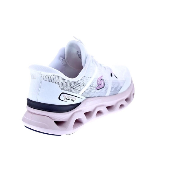 Zapatillas Skechers zapatos Mujer modelo Slipins Glide Step Blanco Elástico