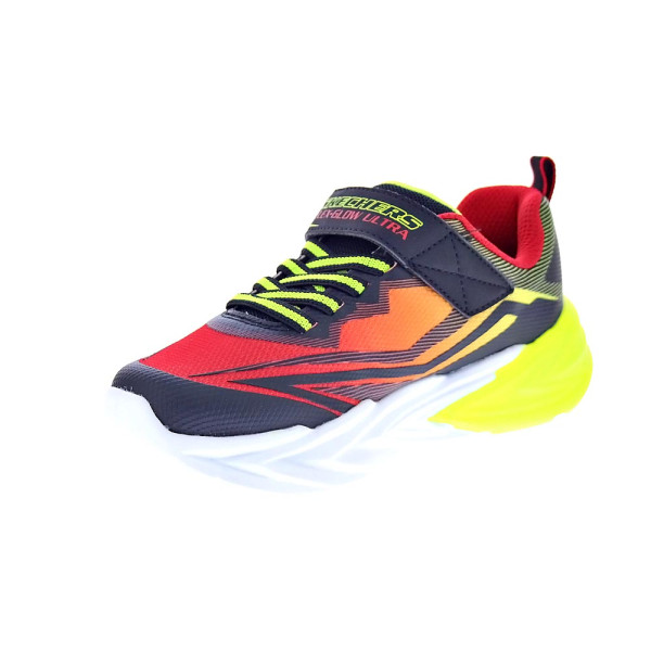 Zapatillas Skechers zapatos Niño modelo Luces Flex Glow Ultra Rojo Velcro