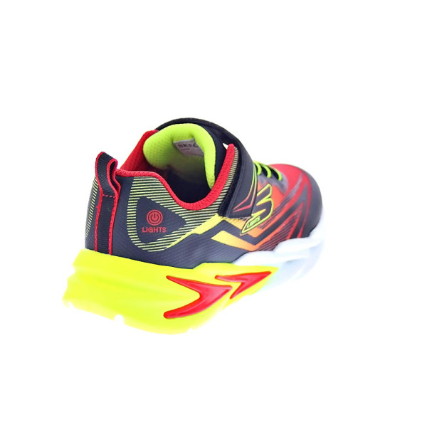 Zapatillas Skechers zapatos Niño modelo Luces Flex Glow Ultra Rojo Velcro
