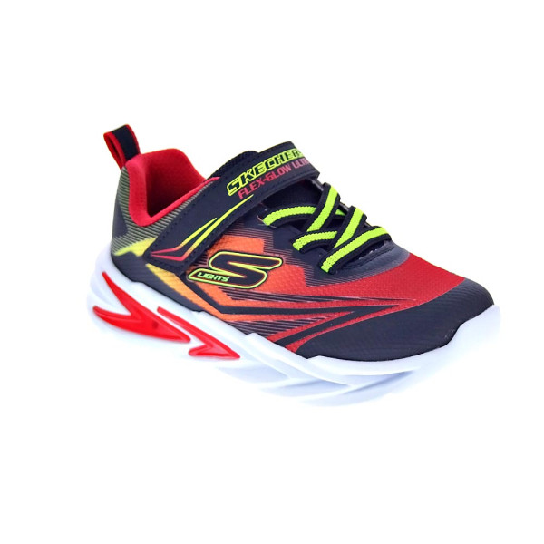 Zapatillas Skechers zapatos Niño modelo Luces Flex Glow Ultra Rojo Velcro