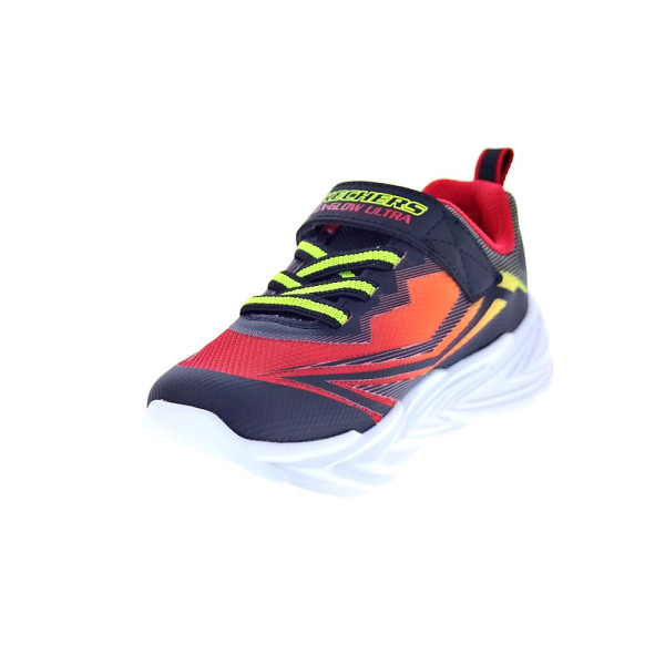 Zapatillas Skechers zapatos Niño modelo Luces Flex Glow Ultra Rojo Velcro
